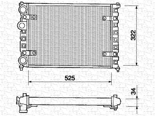 MAGNETI MARELLI radiatorius, variklio aušinimas 350213233000